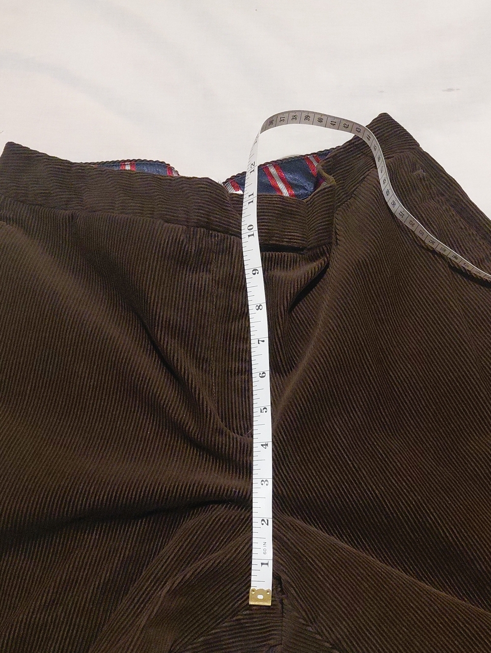 Women's Brown Tommy Hilfiger Corduroy Pants - Picture 4 of 7